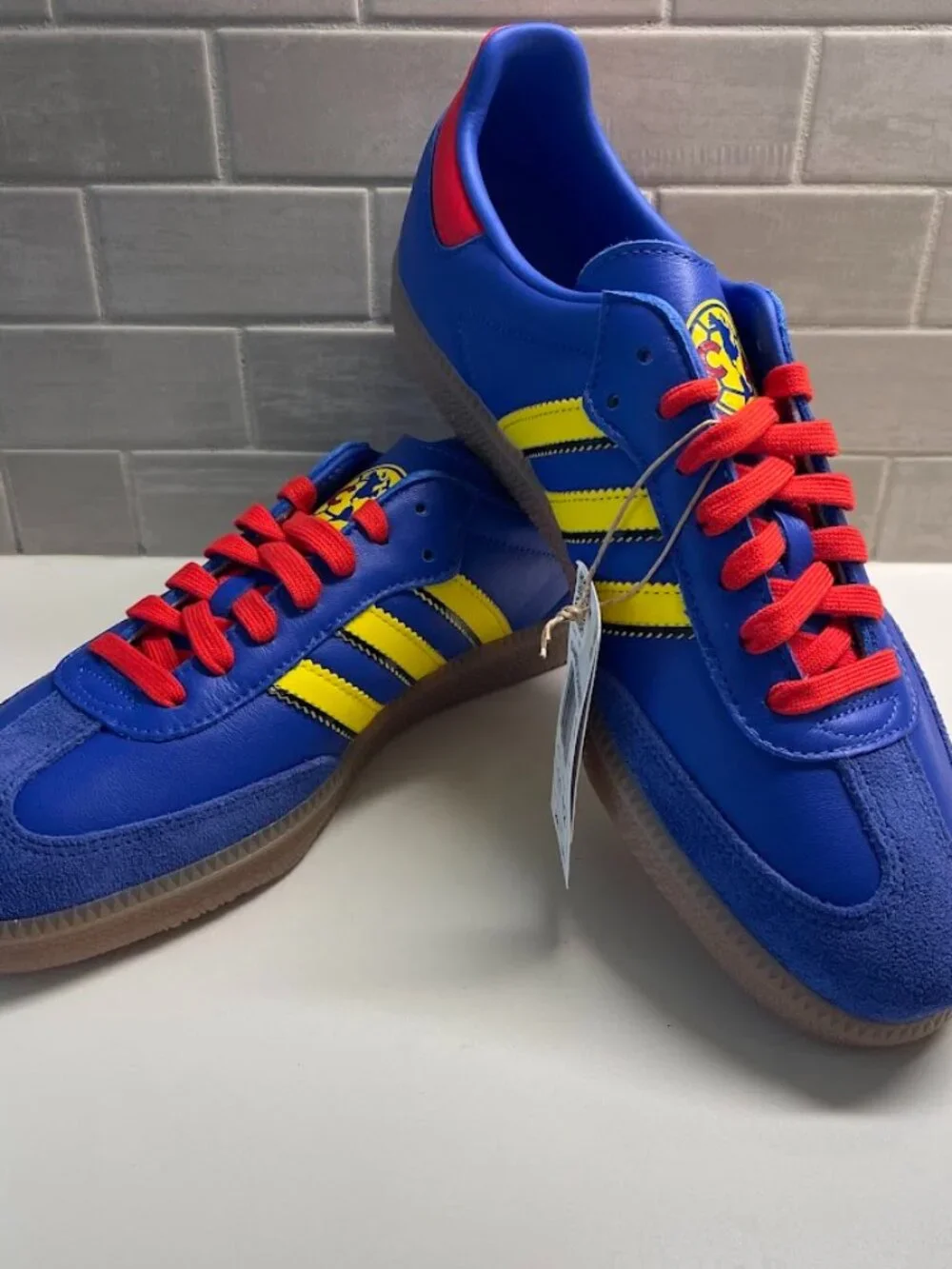 Club America adidas Unisex Size M 11 W 12 Samba Shoes - Blue